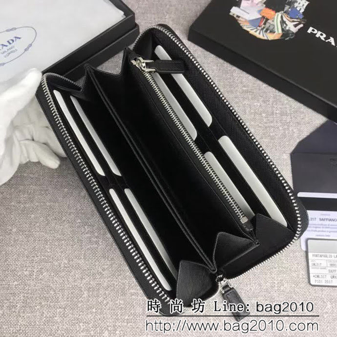 PRADA普拉達 官網同步 爆款 男士單拉鏈錢包 2ML317 DD1869